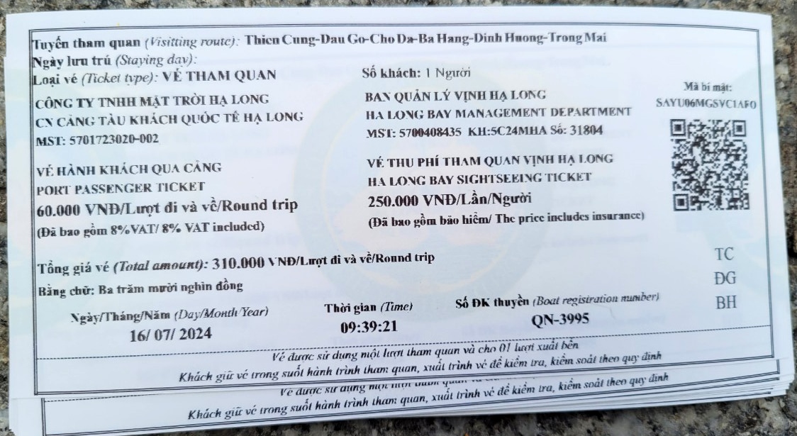 vé thăm vịnh hạ long